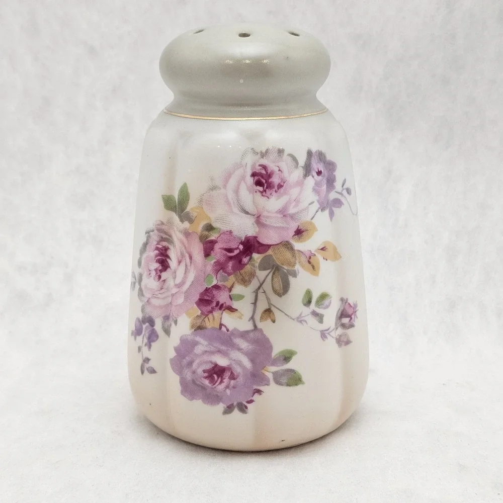 Vintage Hat Pin Holder Dusting Powder Sugar Shaker R & S Prussia SUHL Roses